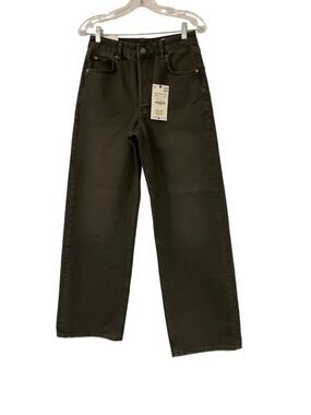 Zara Women Jeans EU 34 US 2 Gray Denim Straight Leg Mid Rise Cotton 6840/301 NWT